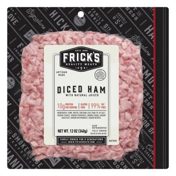 Frick's Fully Cooked Diced Ham, 12 oz