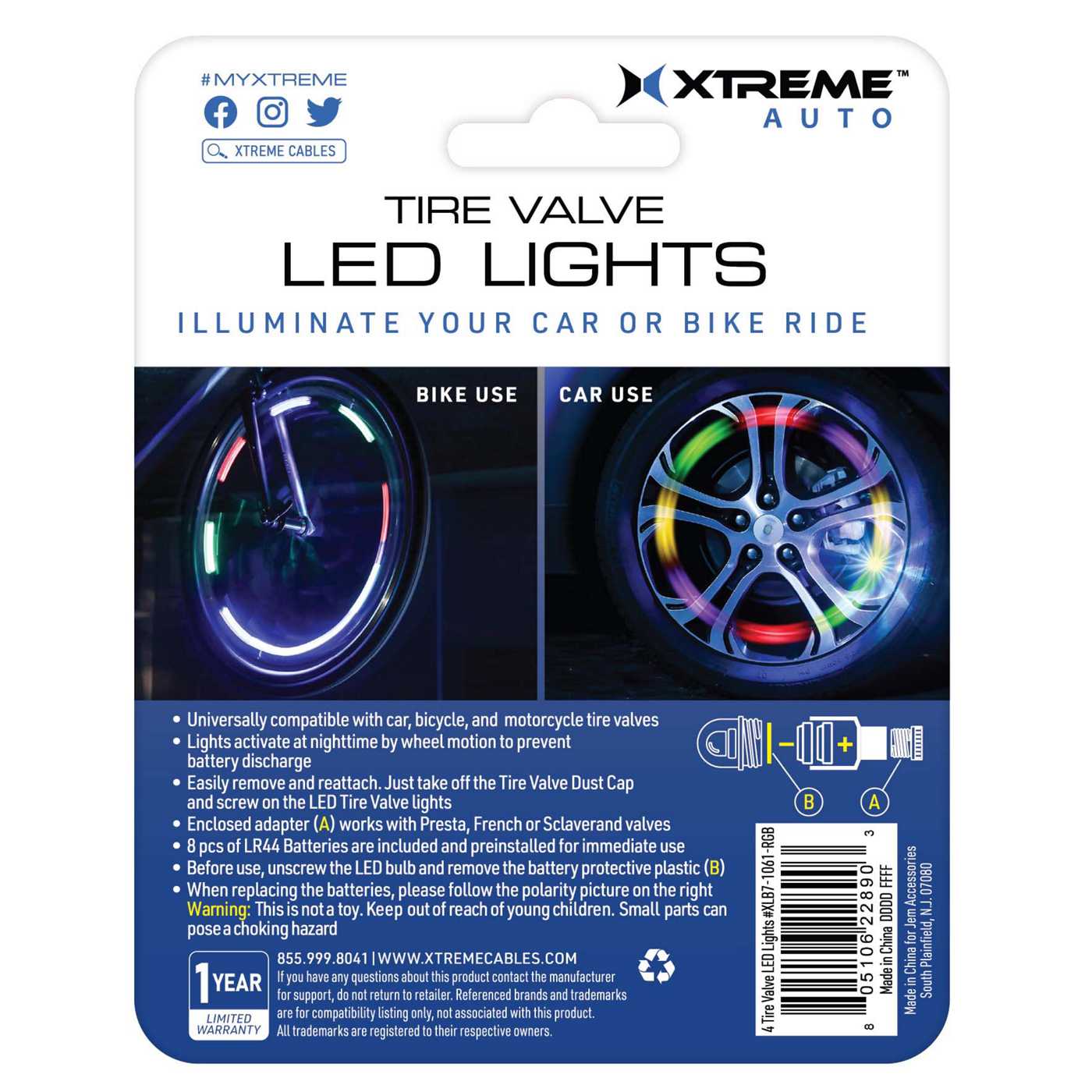 Xtreme Auto Tire Valve LED MultiColor Lights; image 2 of 2