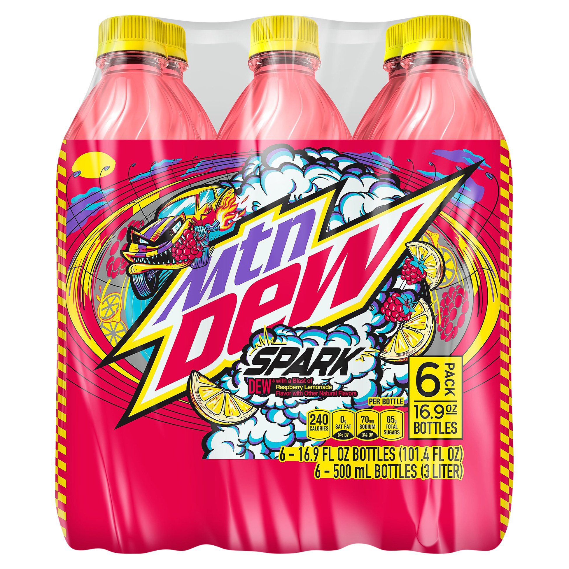 Mountain Dew Spark Raspberry Lemonade Soda 16.9 oz Bottles - Shop Soda ...
