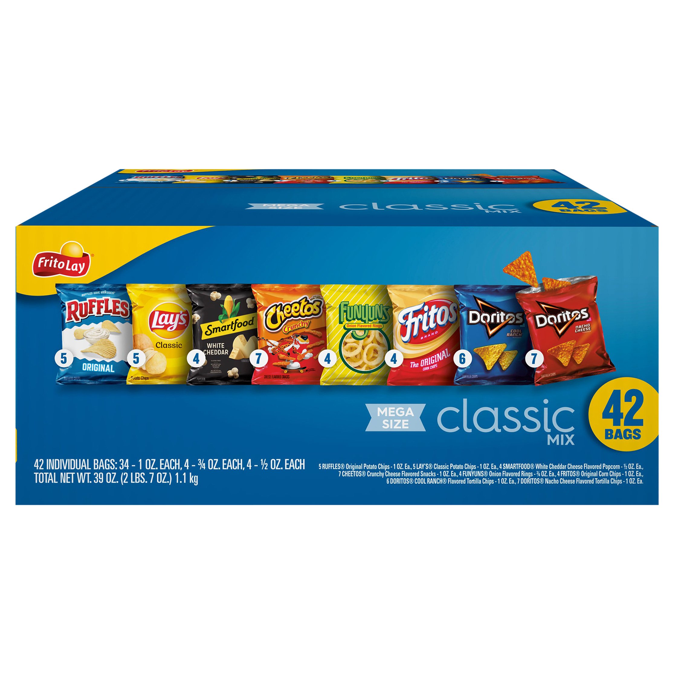 Frito Lay Classic Mix Variety Pack Chips - Shop Chips at H-E-B