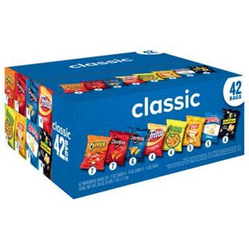 Frito Lay Classic Mix Chips Multipack Bags, 42 ct