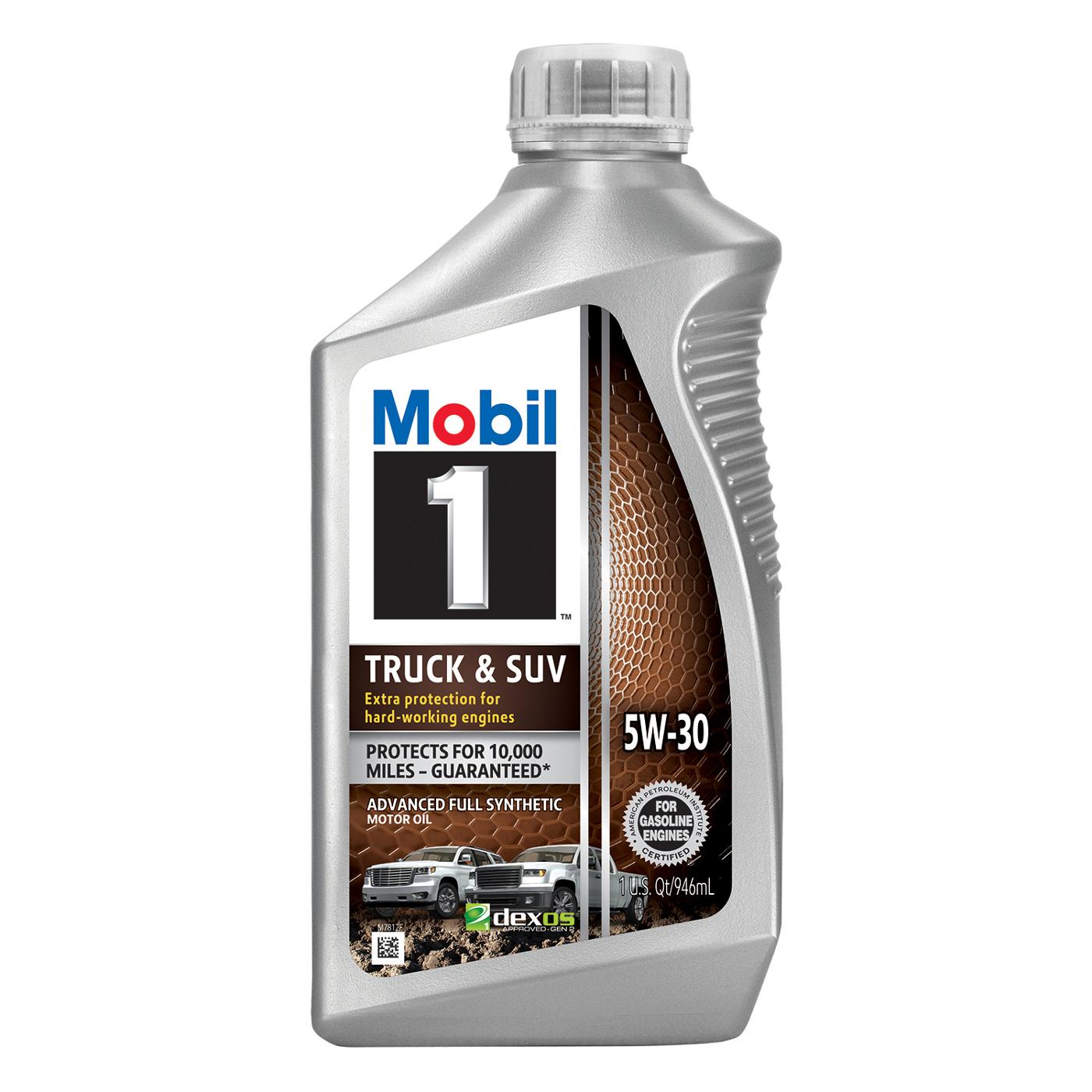 Mobil 1 5W-30 Full Synthetic Truck & SUV Motor Oil; image 1 of 2