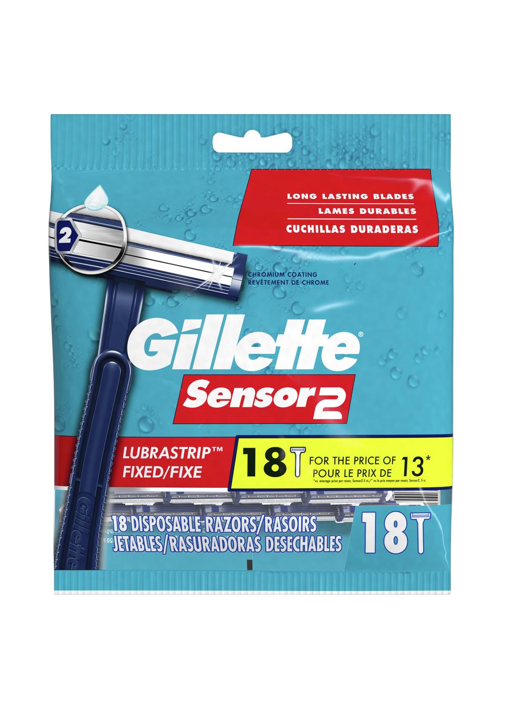 Gillette Sensor2 Fixed Head Disposable Razors; image 1 of 5