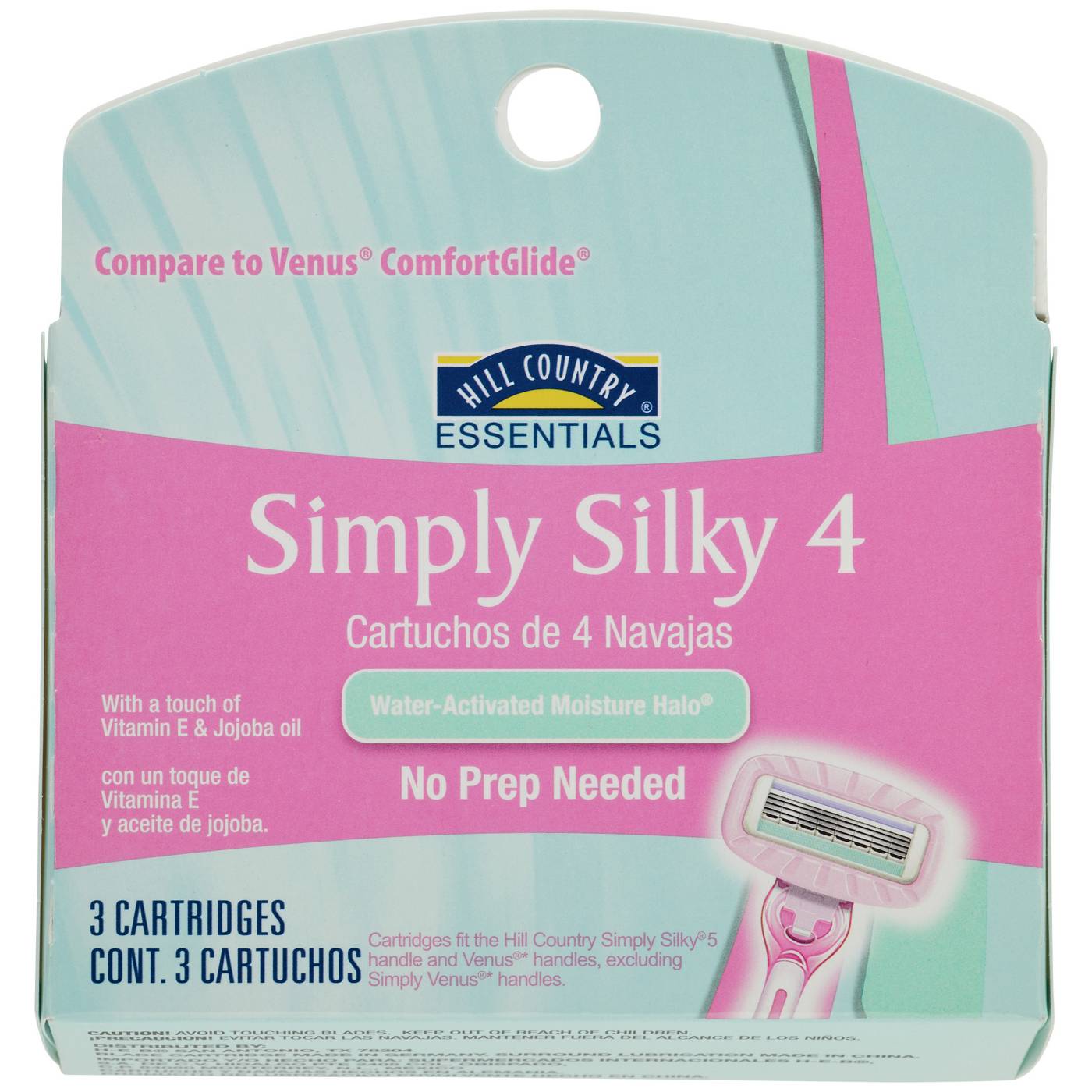 Hill Country Essentials Women's Simply Silky 4 Blade One Click Cartridges; image 1 of 6