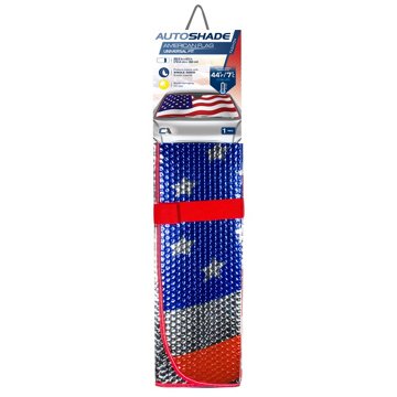 AutoShade Universal Accordion Sunshade - American Flag, 28.5" x 63"