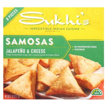 Sukhi's Jalapeño & Cheese Samosas, 8 oz