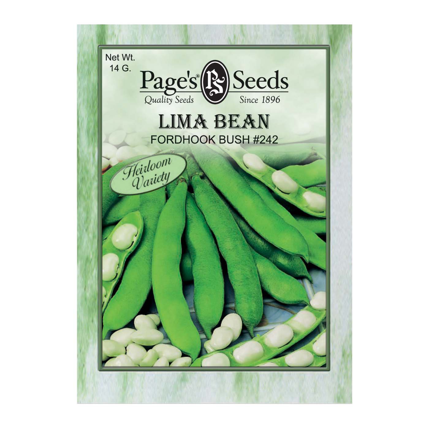 Page's Seeds Fordhook Bush 242 Lima Bean Seed Packet Shop Seeds at HEB