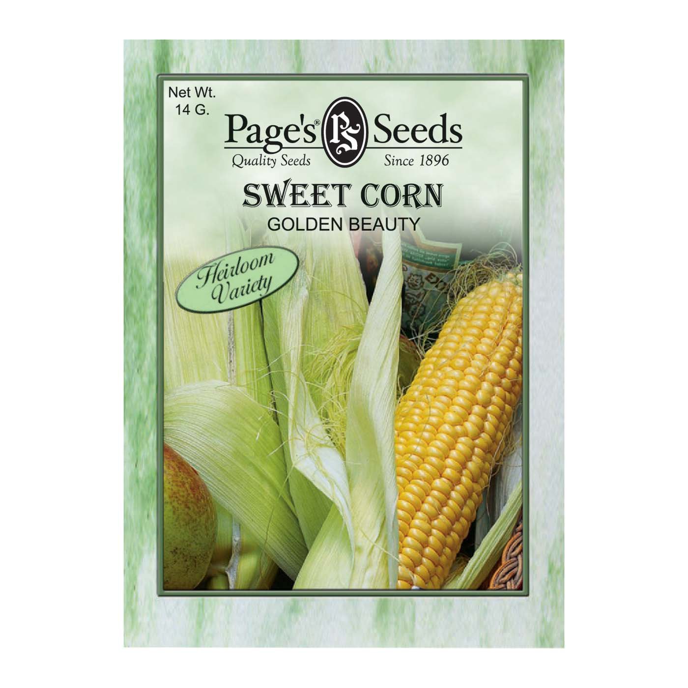 Page's Seeds Golden Beauty Sweet Corn Seed Packet Shop Patio