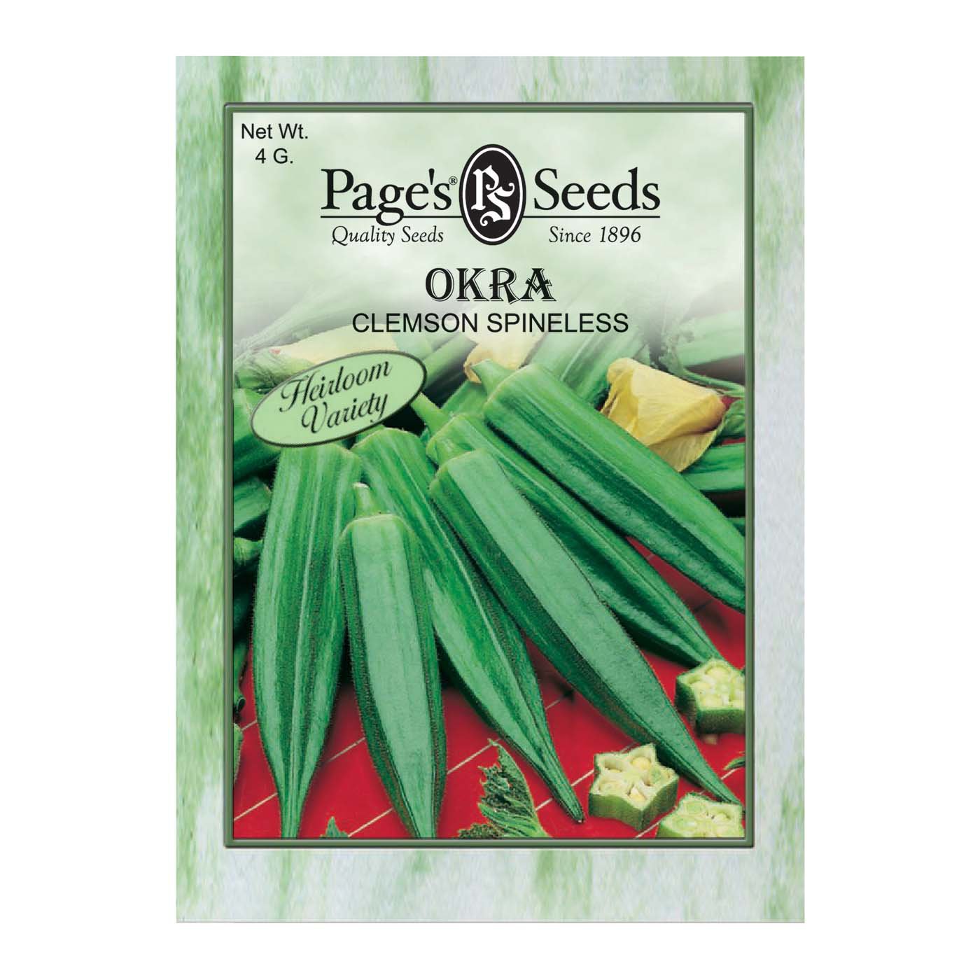 Page's Seeds Clemson Spineless Okra Seed Packet Shop Seeds at HEB