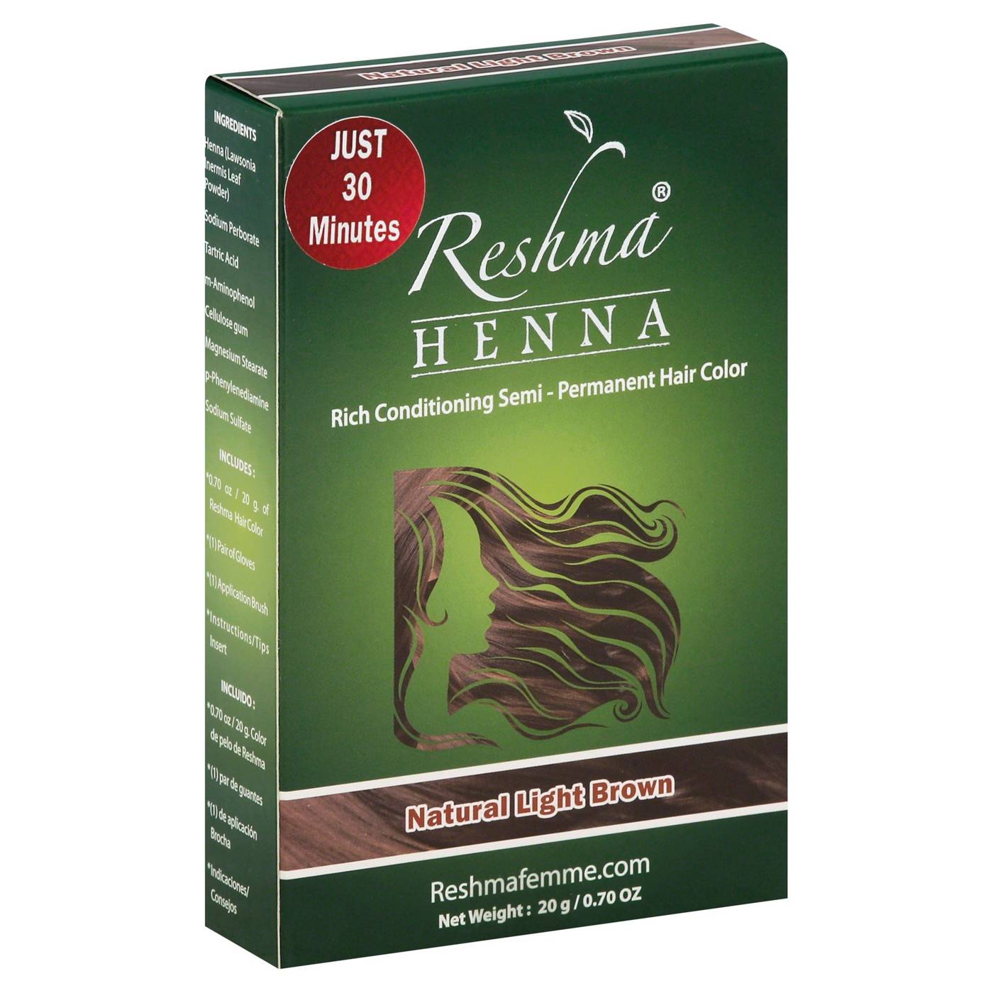 Reshma Henna 30 Minute Henna Hair Color Natural Light Brown; image 1 of 2