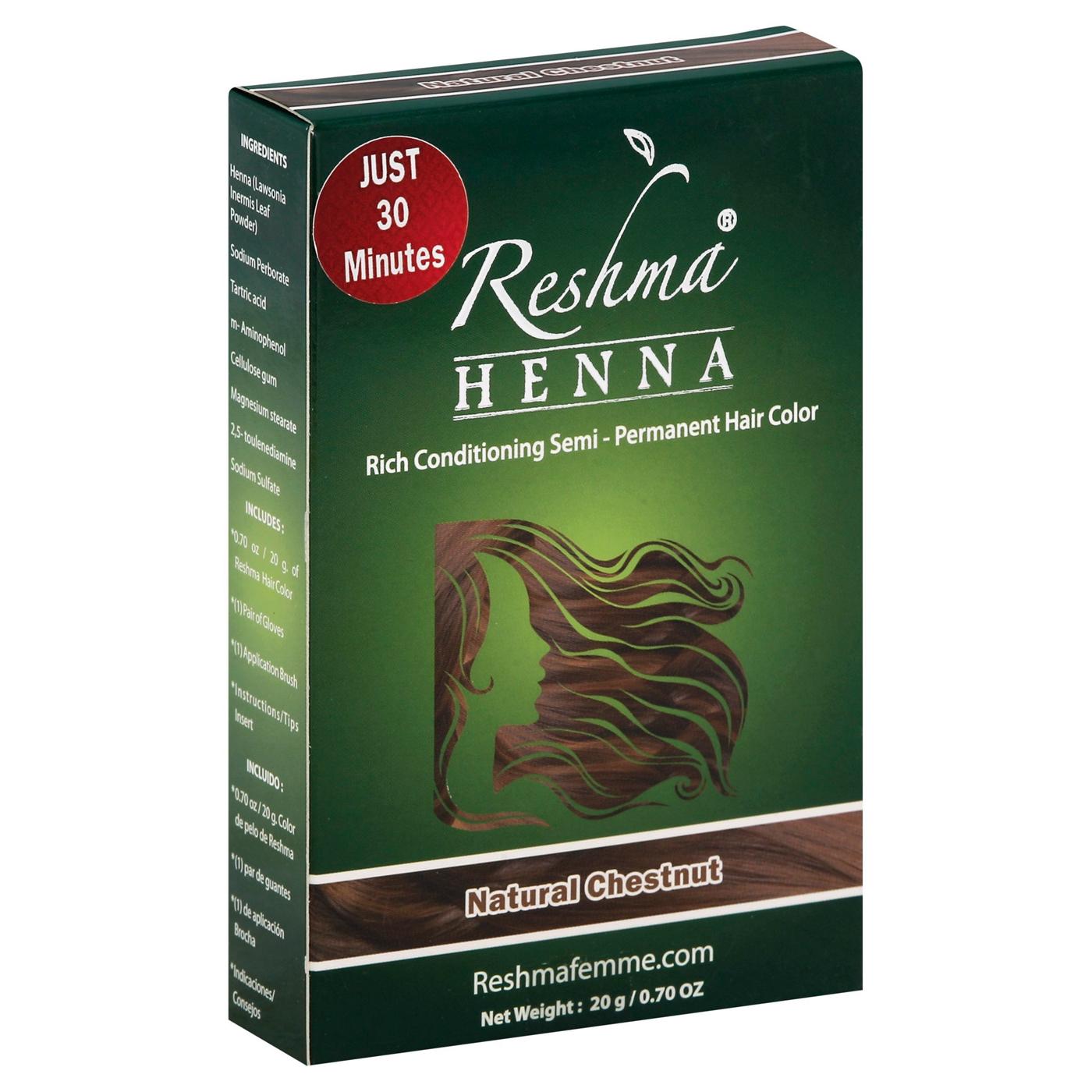 Reshma Henna 30 Minute Henna Hair Color Natural Chestnut; image 1 of 2