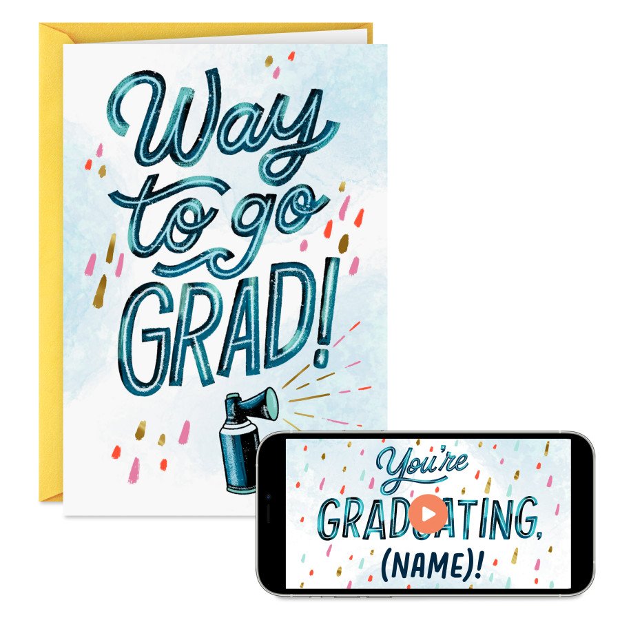 Hallmark Personalized Video Graduation Card, (Air Horns), #S24 - Shop ...