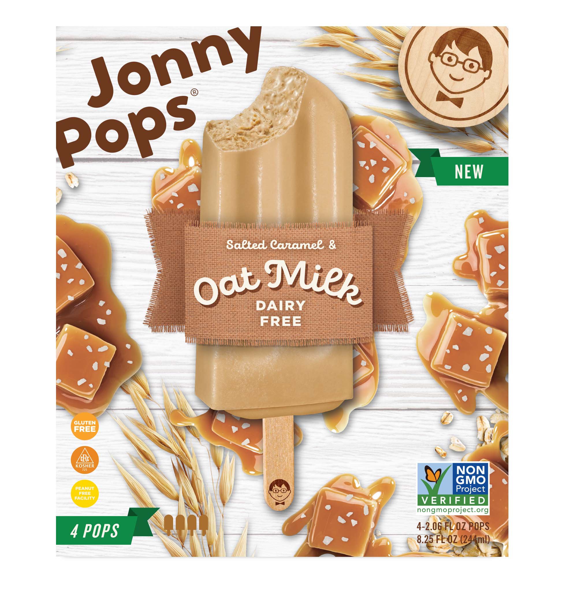 Jonny Pops Salted Caramel & Oat Milk Dairy Free Pops Shop Bars & Pops