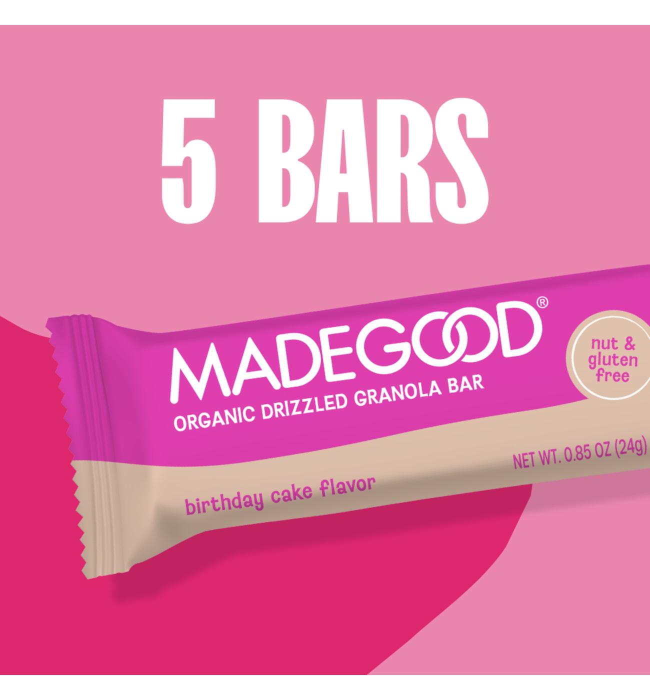 MadeGood Organic Drizzled Granola Bars - Birthday Cake; image 4 of 7
