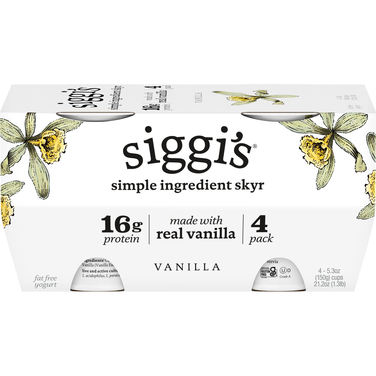 Siggi's 0 NonFat Strained Skyr Yogurt Vanilla Shop Yogurt at HEB