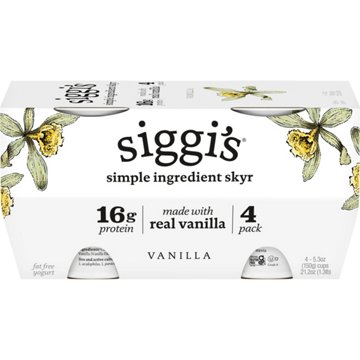 Siggi's 0% Non-Fat Strained Skyr Yogurt - Vanilla