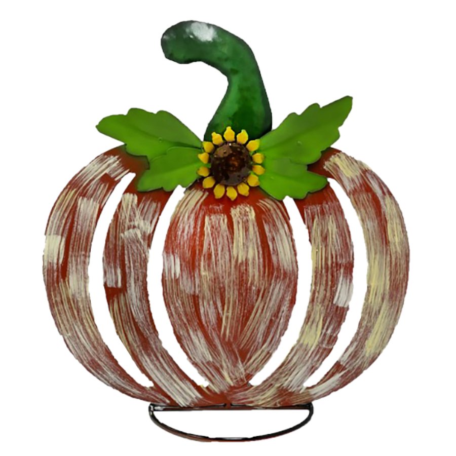 Creative Decor Sourcing Sunflower Decal Standing Pumpkin Fall Metal