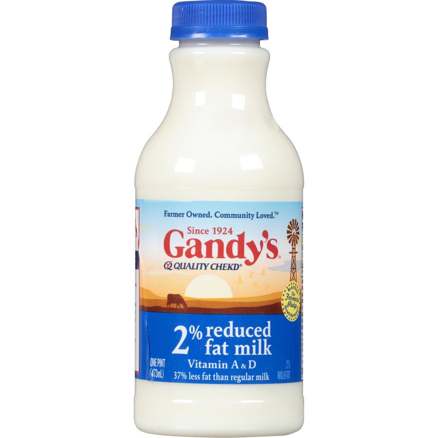 Gandy's 2% Reduced Fat Milk, 1 pt