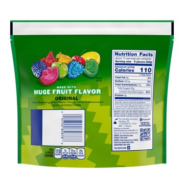 Jolly Rancher Sour Gummies Assorted Fruit Flavored Candy Resealable Bag