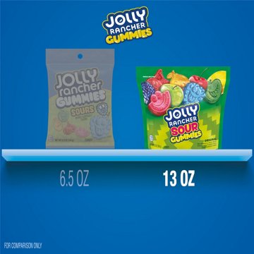 Jolly Rancher Sour Gummies Assorted Fruit Flavored Candy Resealable Bag