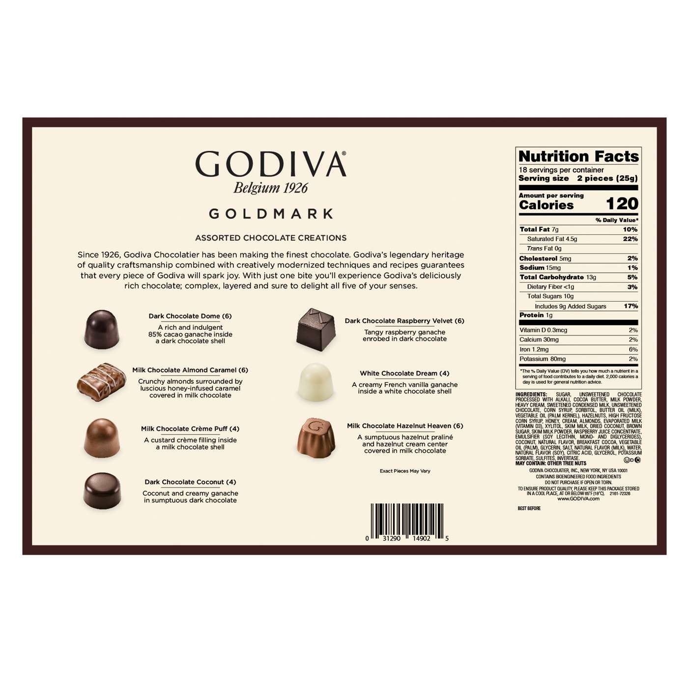 Godiva Goldmark Assorted Chocolate Creations Gift Box - 36 pc; image 2 of 2