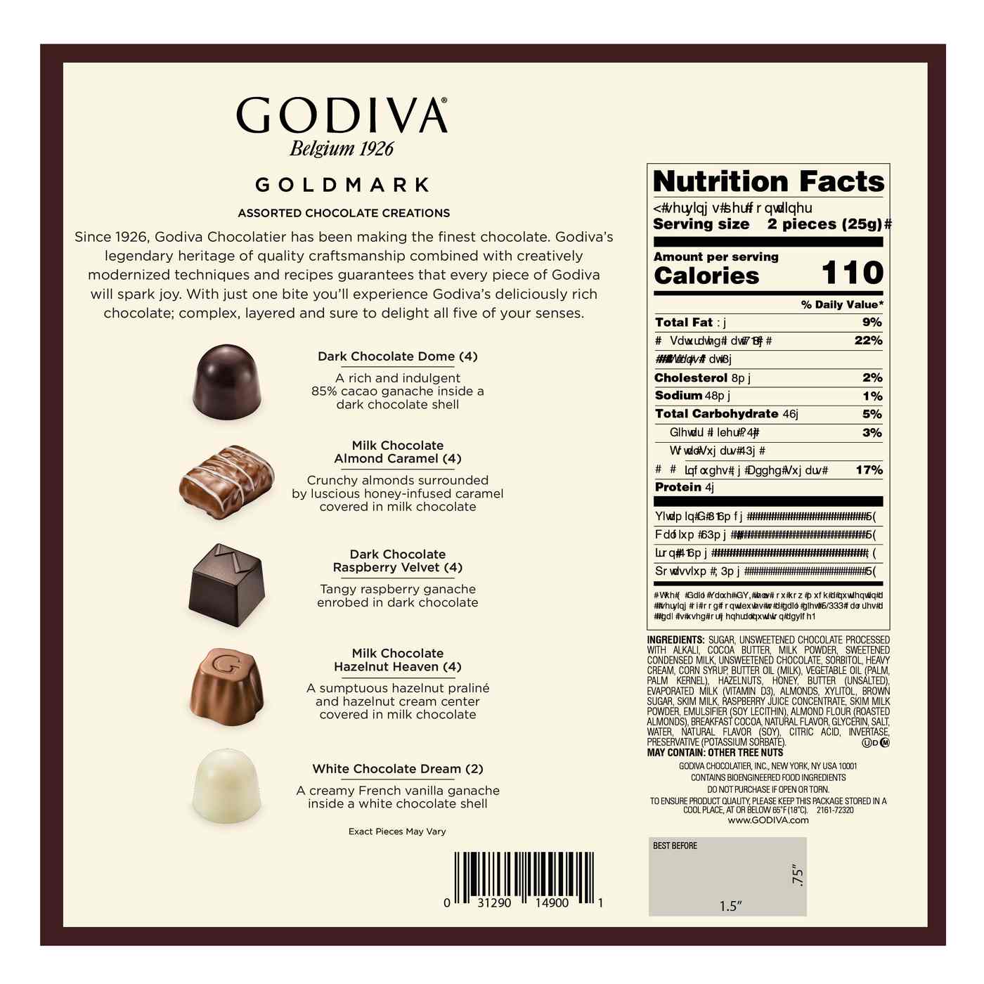 Godiva Goldmark Assorted Chocolate Creations Gift Box - 18 pc; image 2 of 2