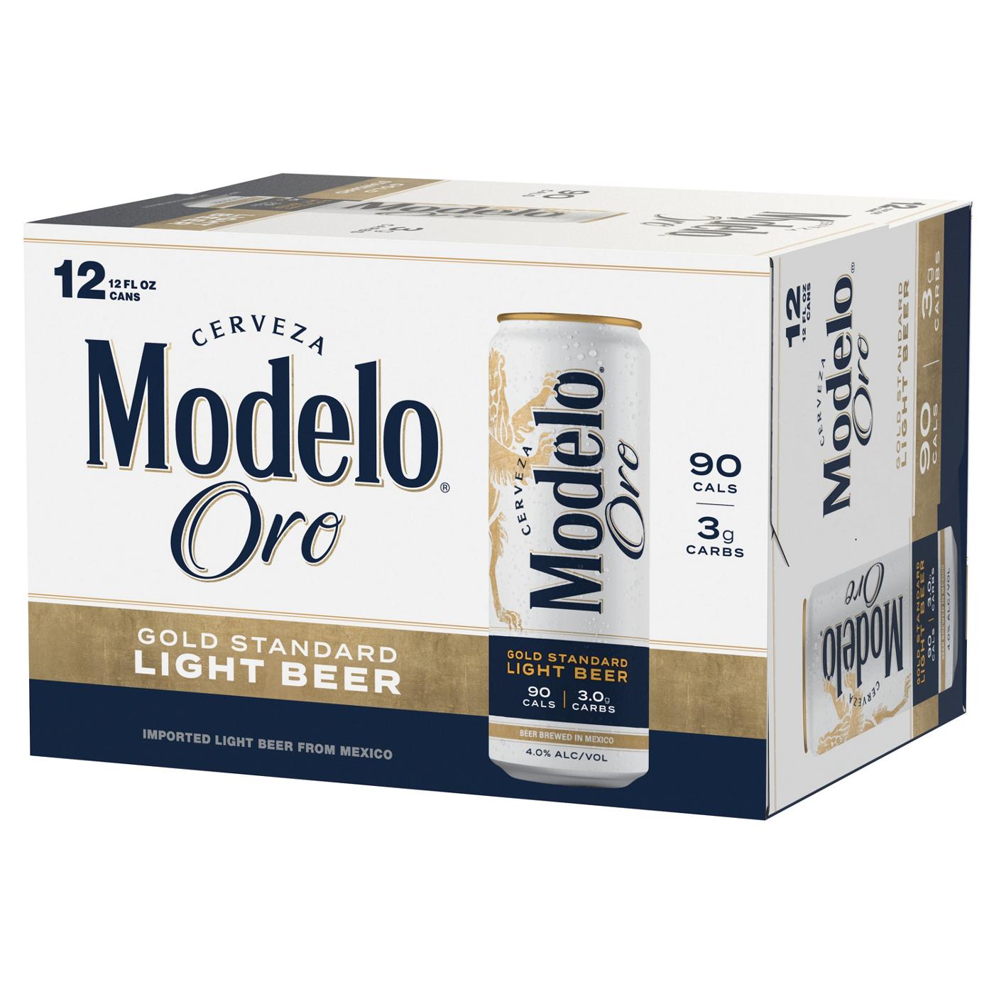 Modelo Oro Mexican Lager Import Light Beer 12 oz Cans, 12 pk; image 3 of 9