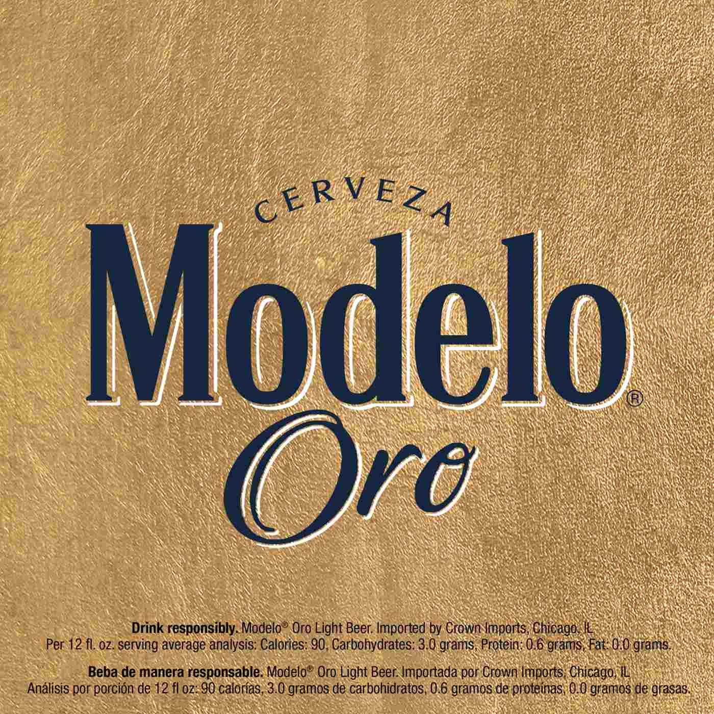 Modelo Oro Mexican Lager Import Light Beer 24 oz Can; image 3 of 7