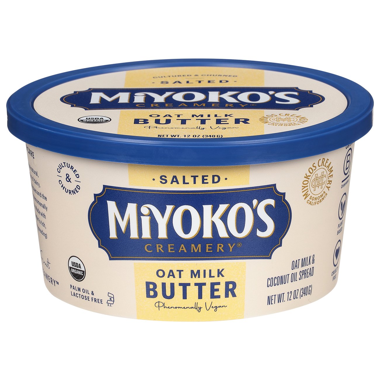 Miyoko's Creamery Salted Oat Milk Vegan Butter Shop Butter