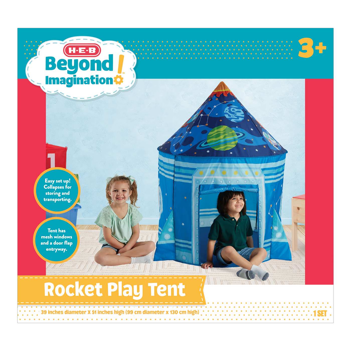 H-E-B Beyond Imagination! Rocket Play Tent - Shop Baby Toys at H-E-B