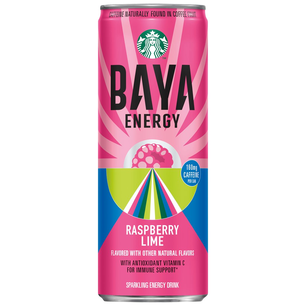 Starbucks Baya Energy Raspberry Lime Sparkling Energy Drink Shop