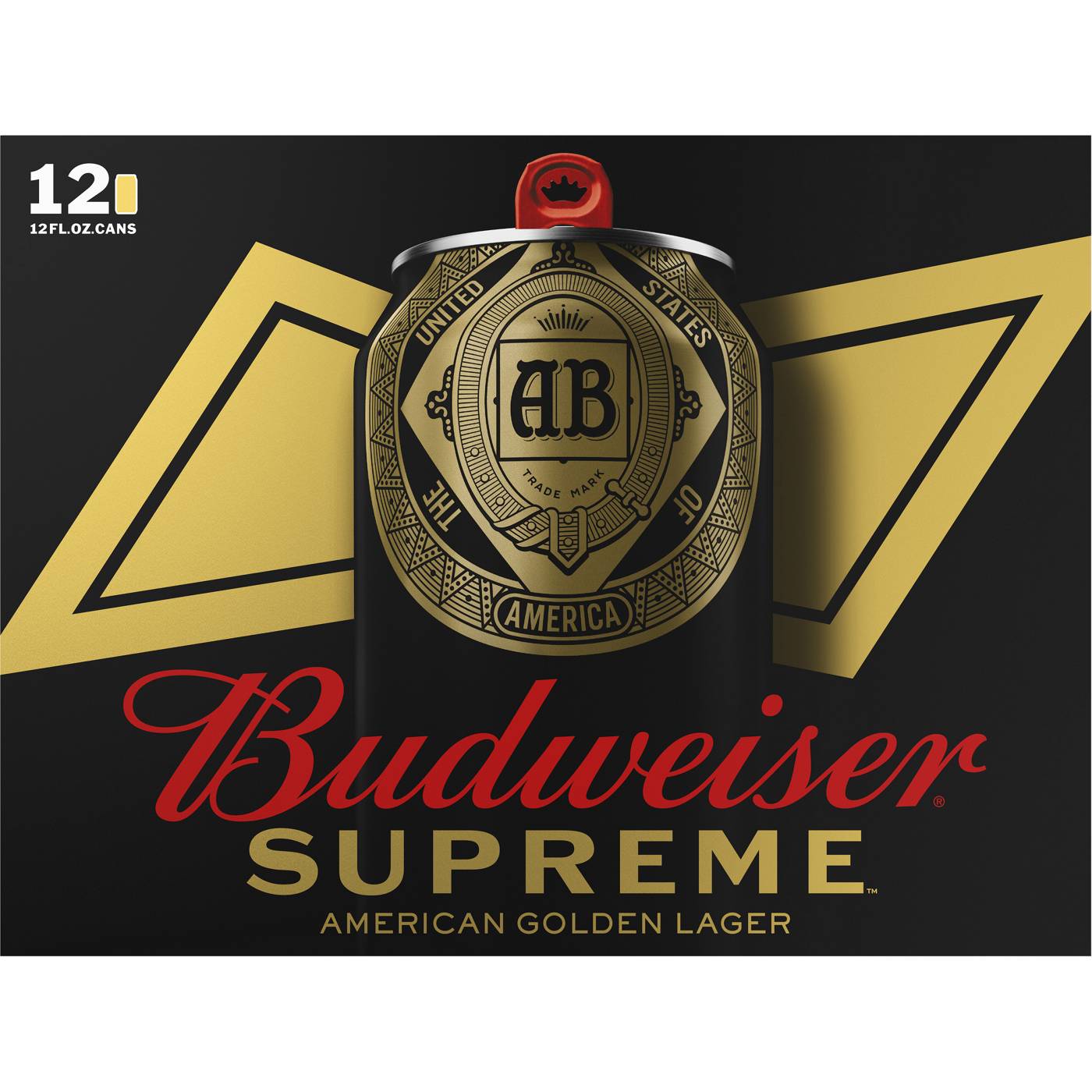 Budweiser Supreme American Golden Lager Beer 12 oz Cans; image 2 of 2