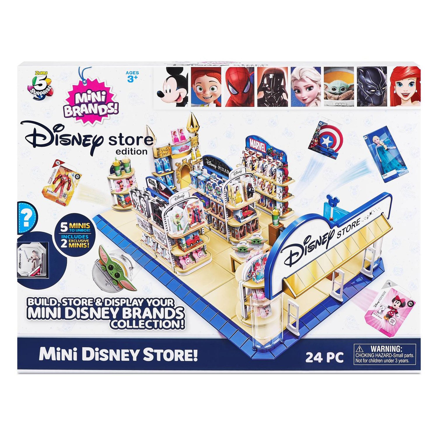 5 Surprise Mini Brands Mini Mart Playset Series 3 by ZURU with 5 Exclusive  Mystery Mini Brands, Store and Display Your Mini Collectibles Collection!