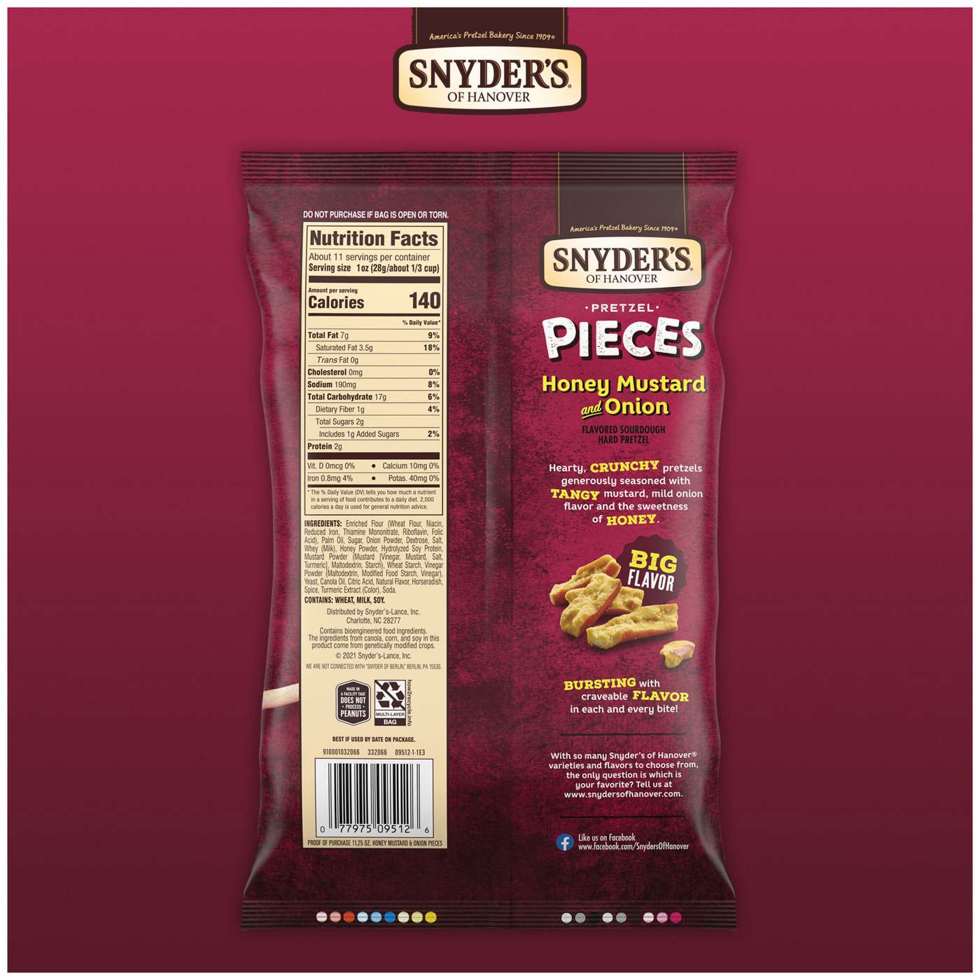 Snyder's of Hanover Honey Mustard & Onion Pretzel Pieces; image 9 of 10