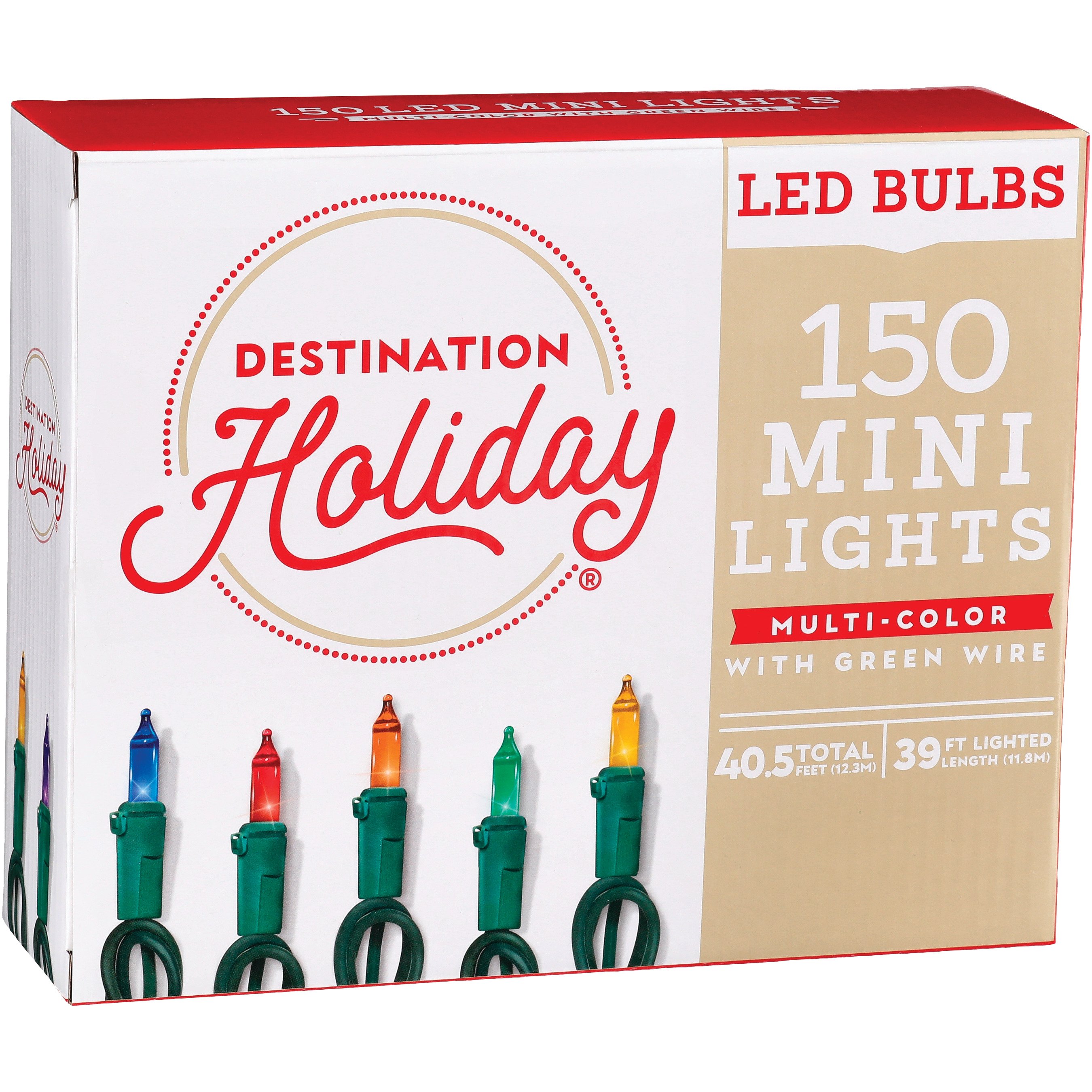 Destination Holiday Mini Christmas MultiColor Lights, 150 Ct Shop