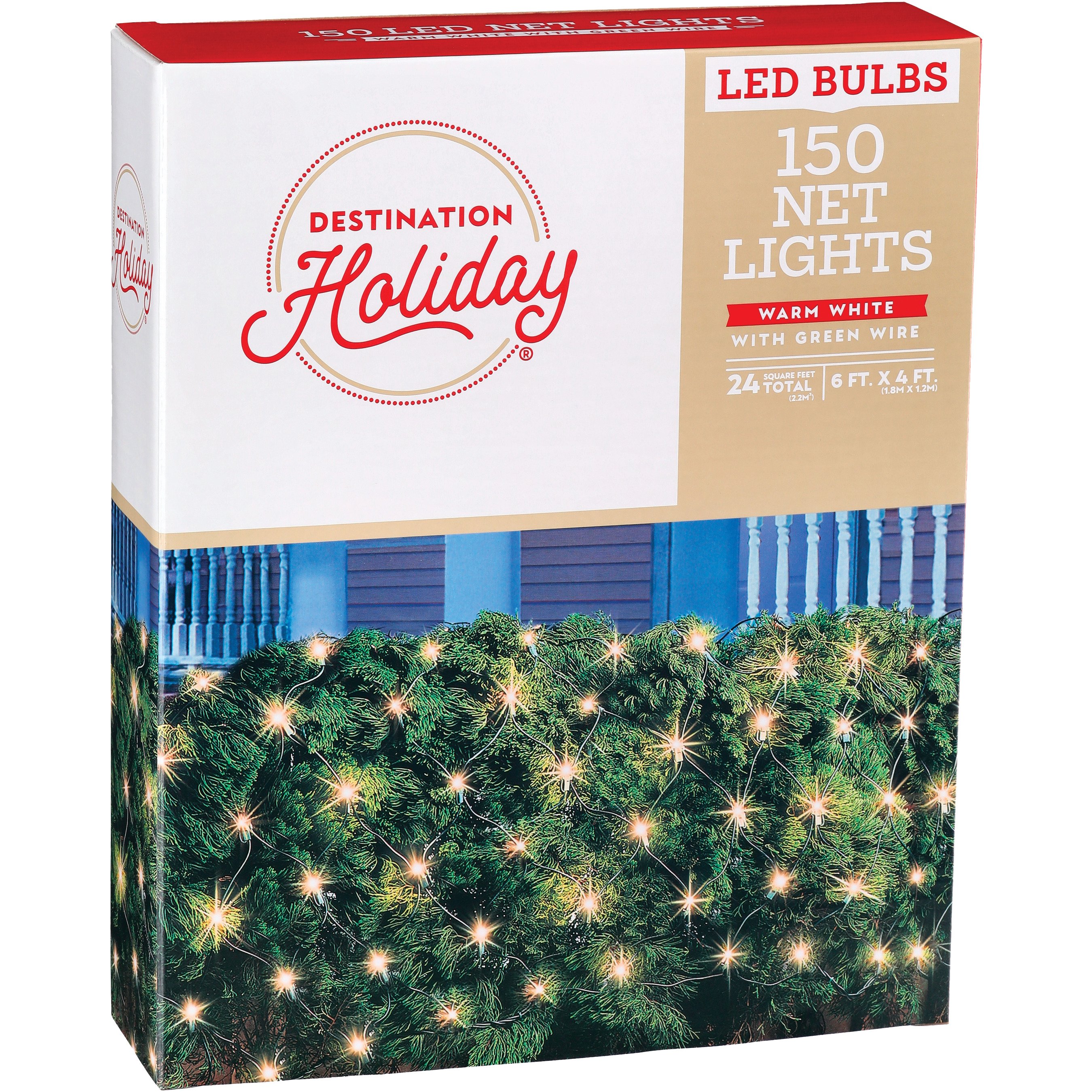 Destination Holiday Christmas Warm White Light Net, 150 Ct Shop