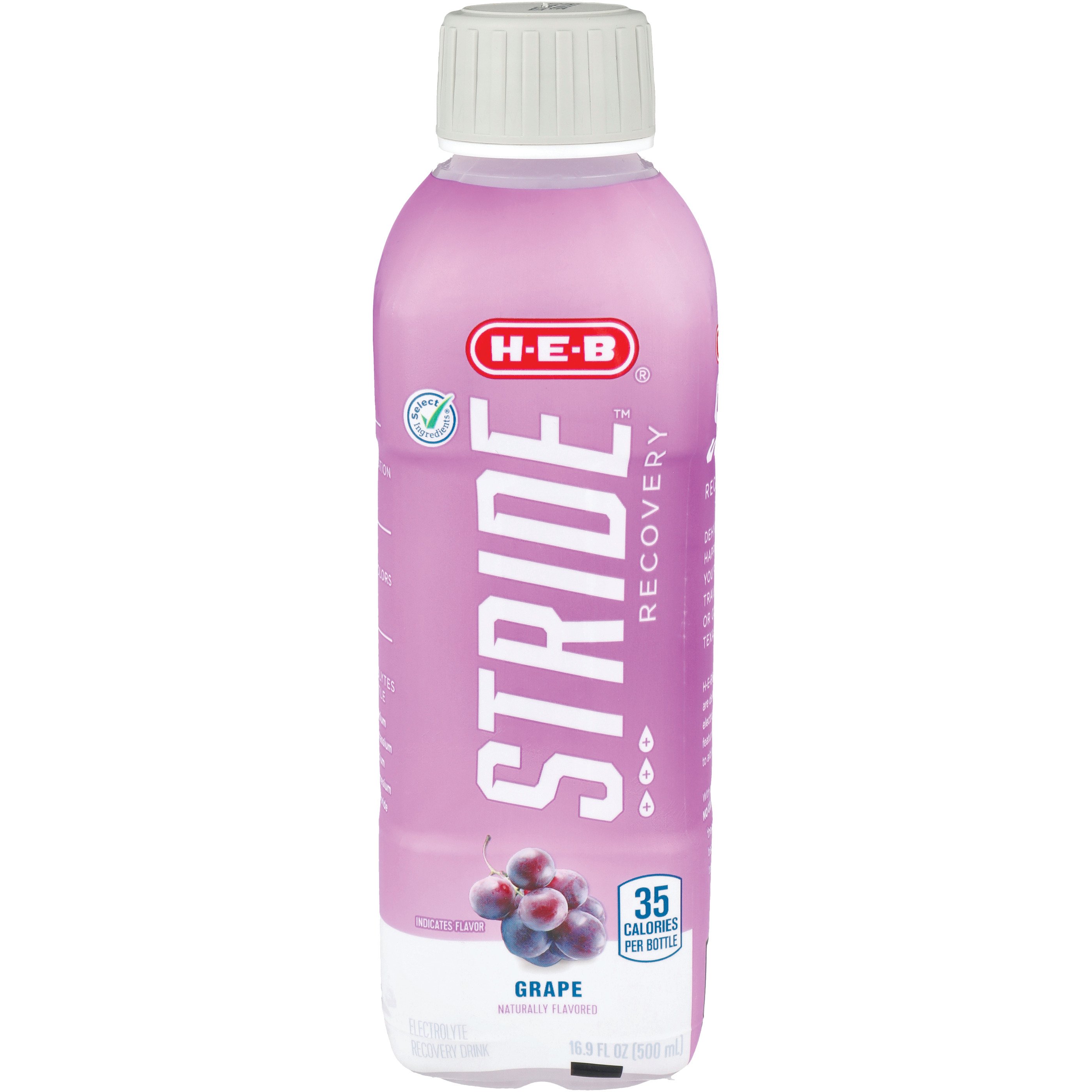 H-E-B Stride Electrolyte Recovery Drink - Grape, 16.9 oz