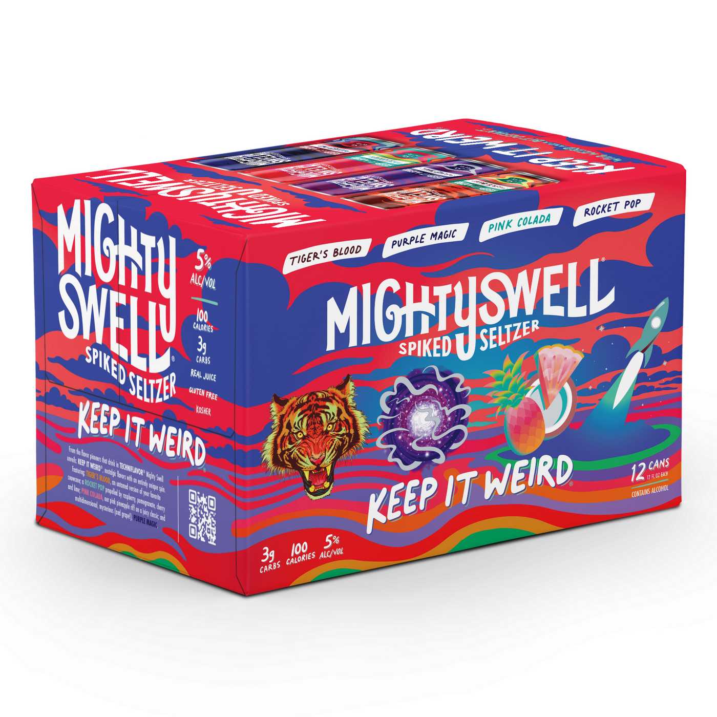 Mighty Swell Spiked Seltzer Keep It Weird Pack 12 pk Cans; image 3 of 4