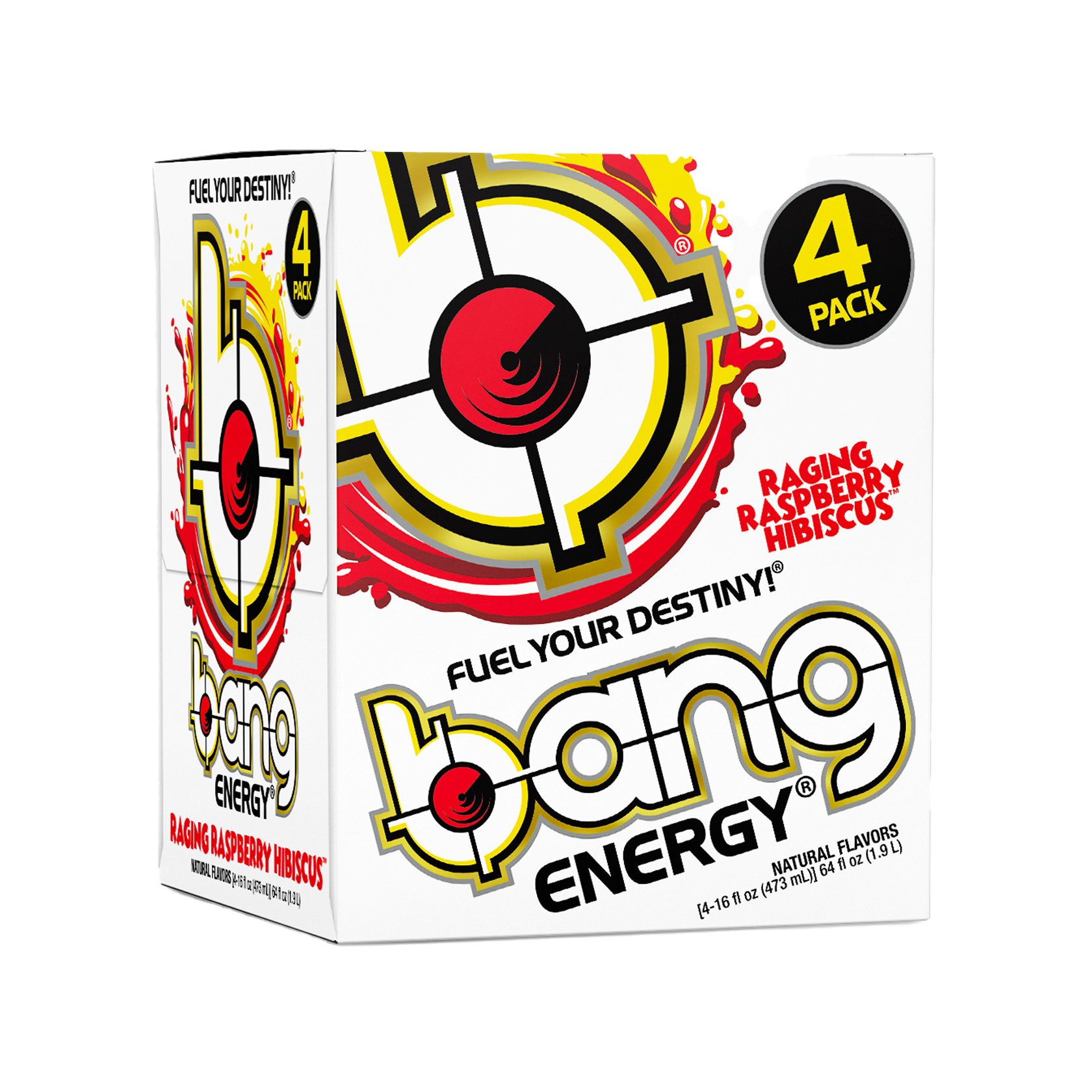 Bang Energy Drink 4 pk Cans - Raging Raspberry Hibiscus - Shop Diet ...
