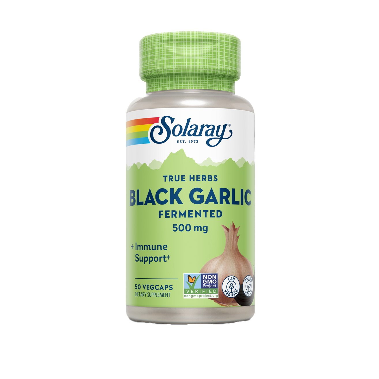 Solaray Fermented Black Garlic Vegcaps, 50 ct