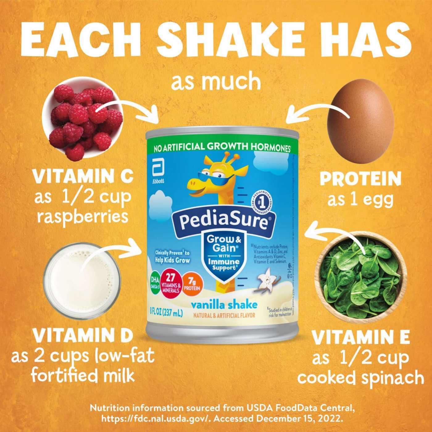 PediaSure Grow & Gain with Immune Support Nutritional Shake - Vanilla; image 8 of 11