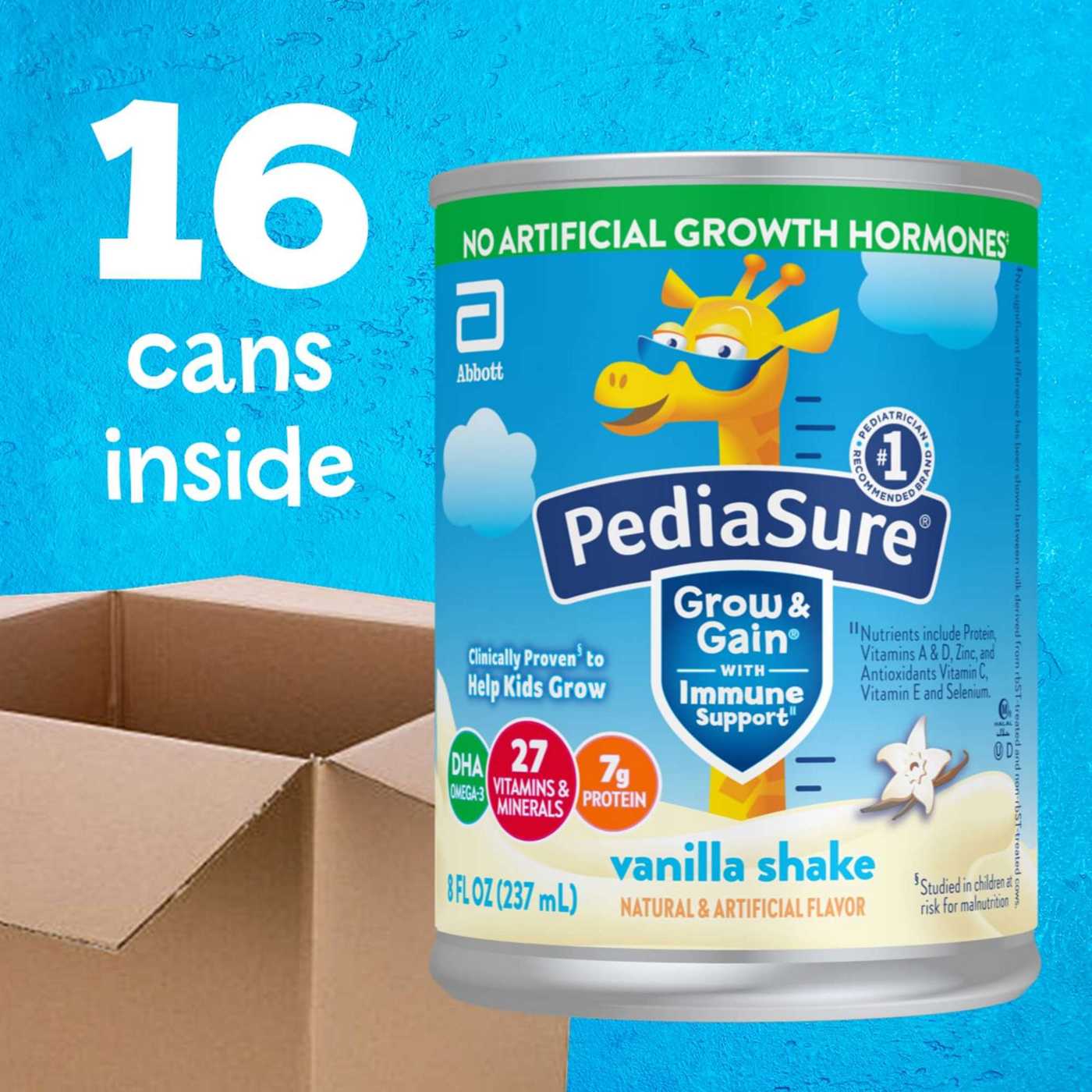 PediaSure Grow & Gain with Immune Support Nutritional Shake - Vanilla; image 10 of 11