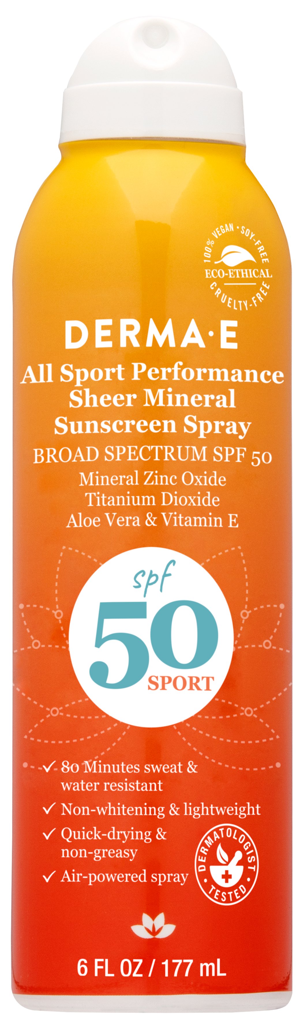 Derma E All Sport SPF 50 Mineral Sunscreen Spray Shop Sunscreen