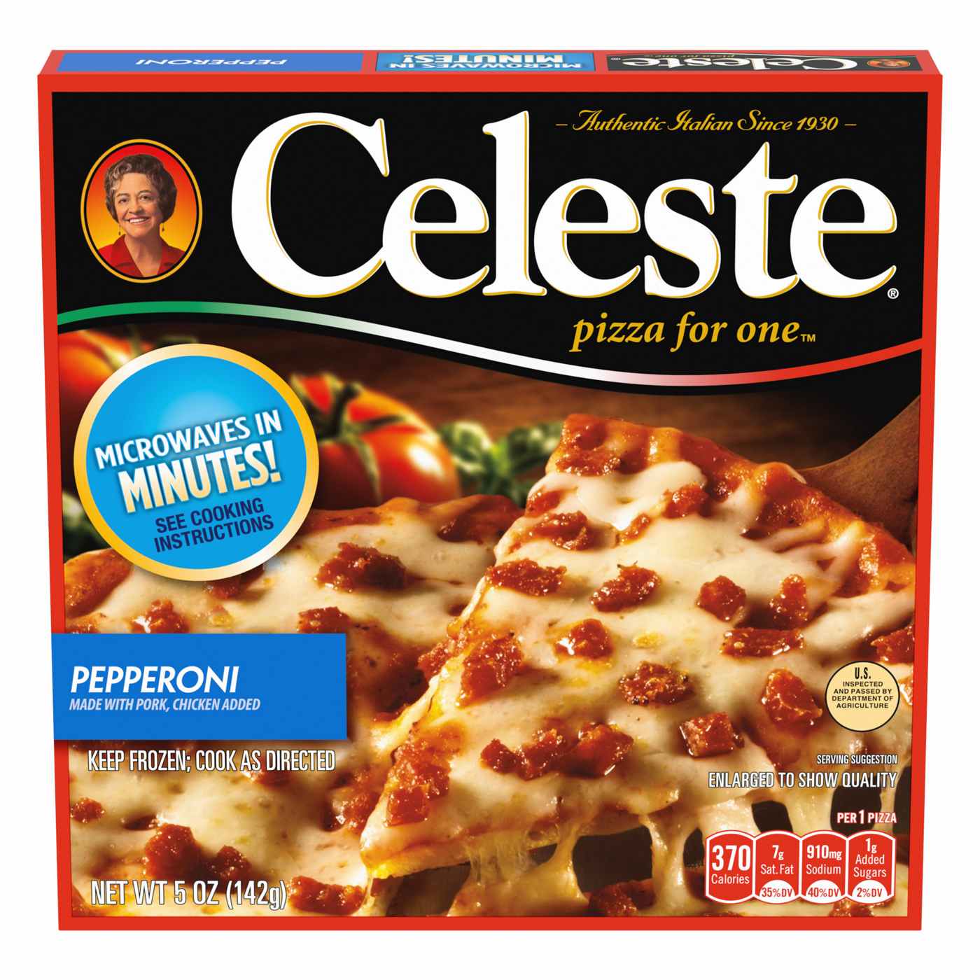 Celeste Personal Size Microwavable Frozen Pizza - Pepperoni; image 1 of 2