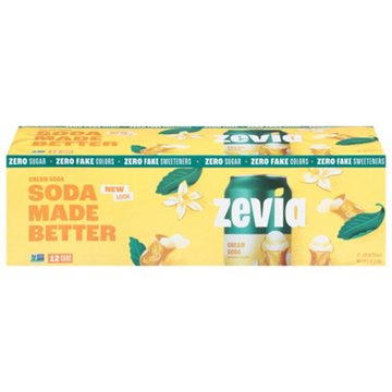 Zevia Zero Sugar Cream Soda 12 pk Cans