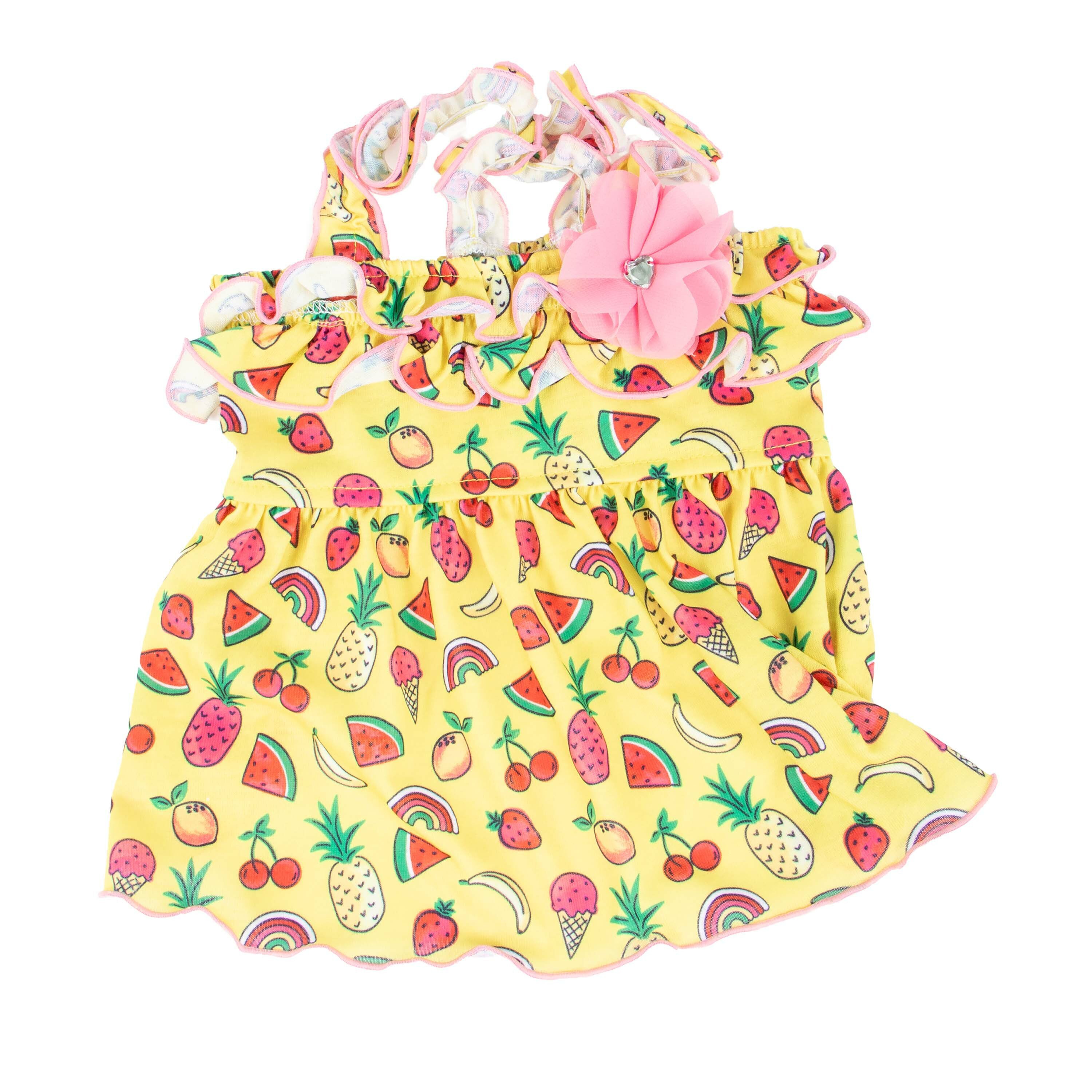 Simply Dog Large Mixed Fruit Ruffle Dress Shop Clothes at HEB