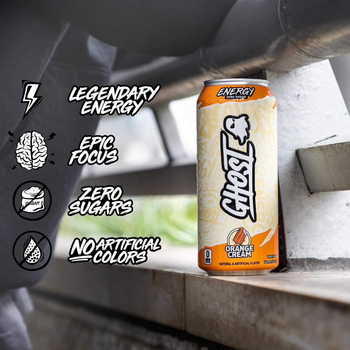 Ghost Zero Sugar Orange Cream Energy Drink; image 3 of 7