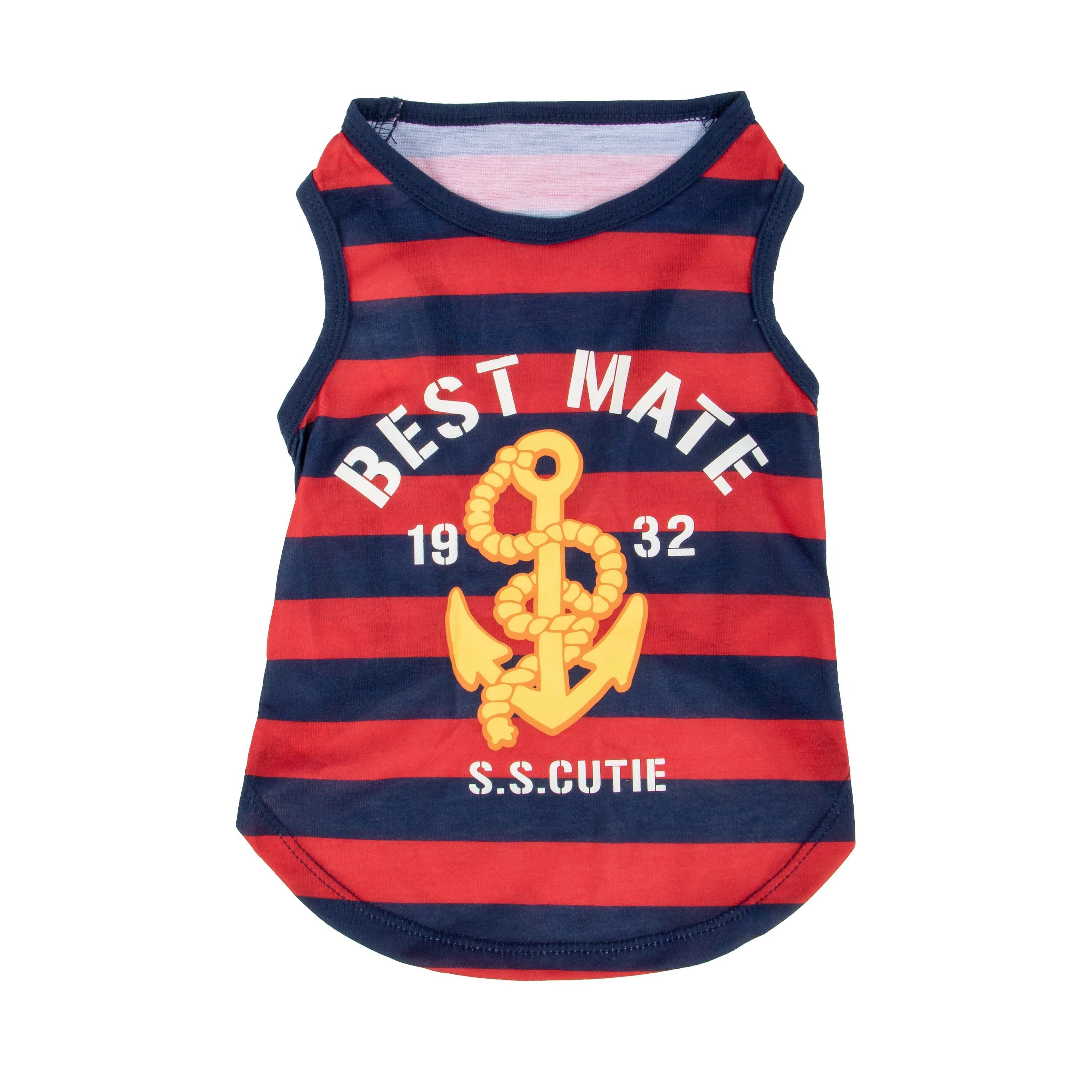 Simply Dog Large Red Best Mates Stripe Tank Shop Clothes at HEB