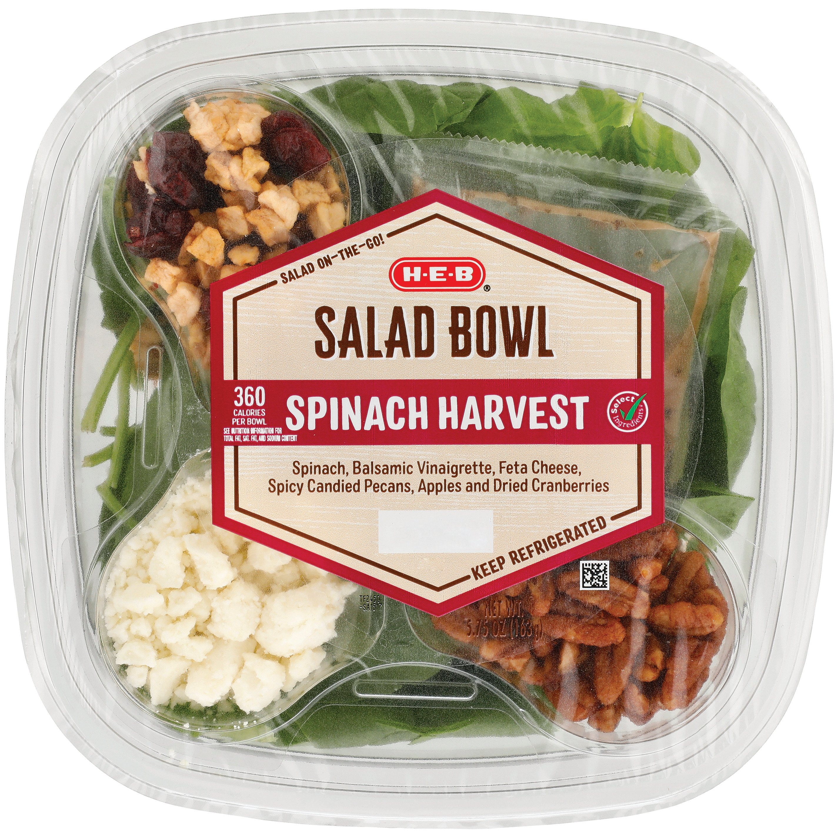 H-E-B Salad Bowl - Spinach Dijon