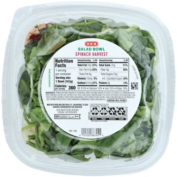 H-E-B Salad Bowl - Spinach Harvest